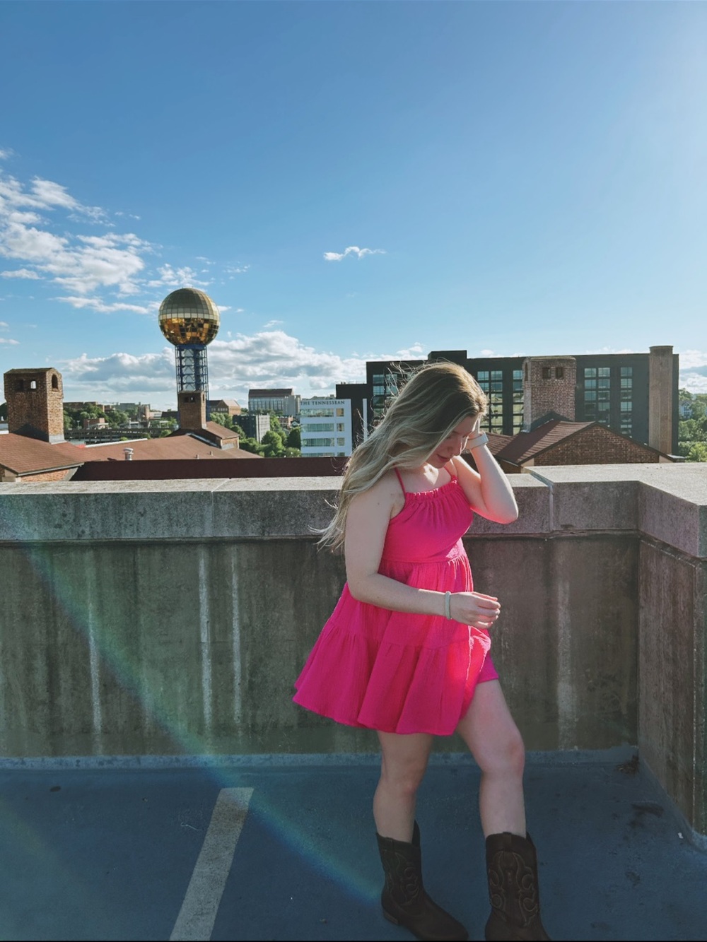 Hot Pink Tiered Sundress